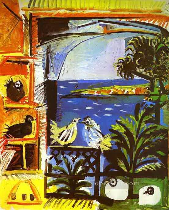 The Doves 1957 Cubist Oil Paintings